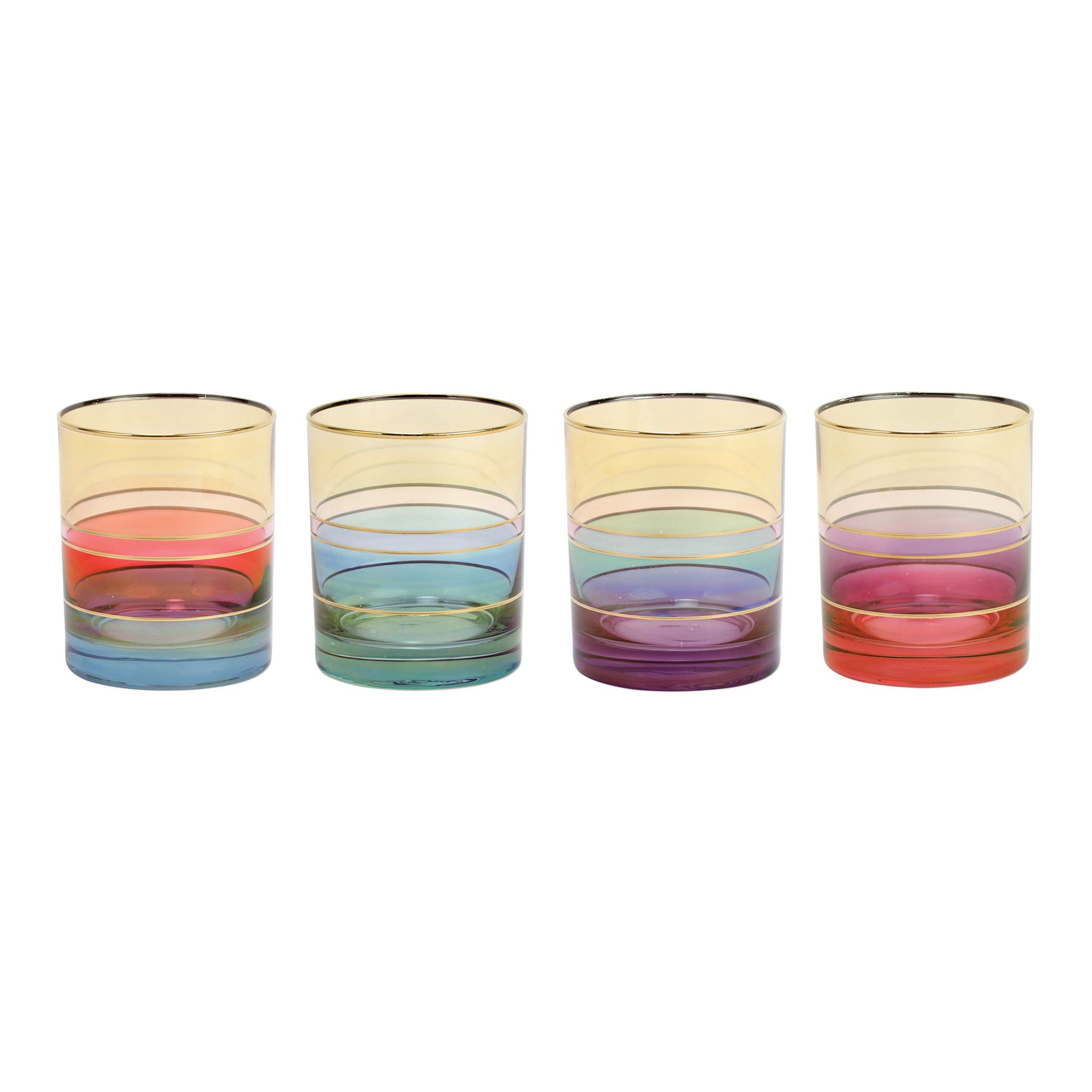 Vietri Regalia Assorted Champagne Glasses - Set of 4