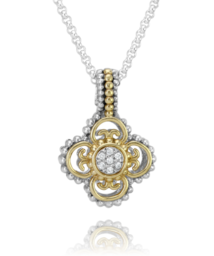 Vahan Two Tone Clover Necklace