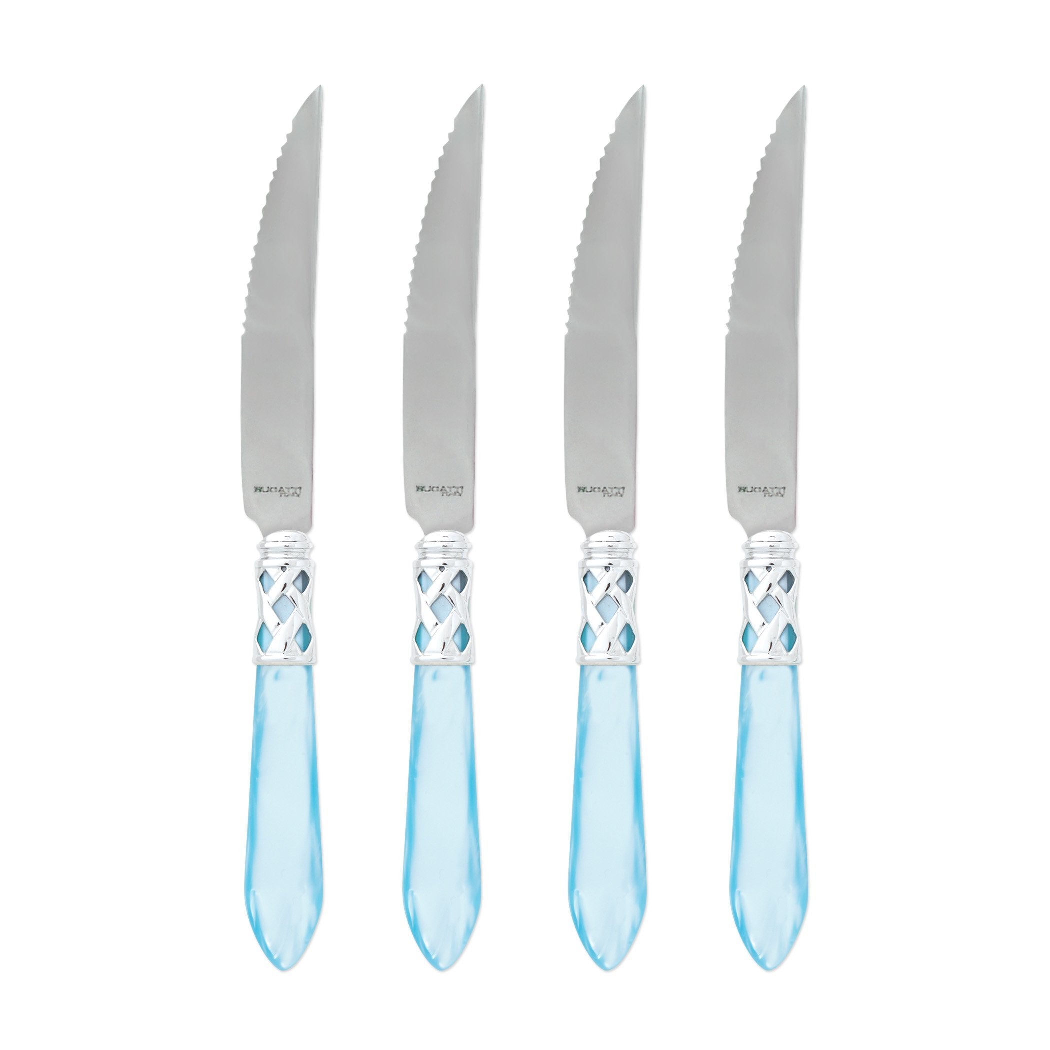 Aladdin Brilliant Light Blue Steak Knives - Set of 4